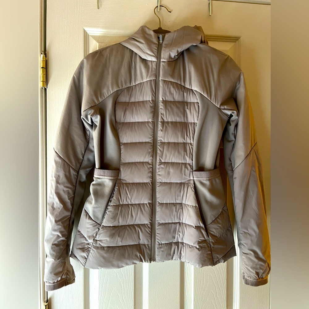 Lululemon down for it all Jacket Periwinkle pale purple size 8